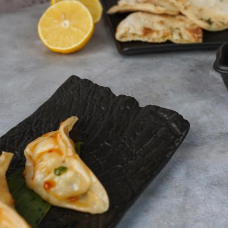 Блюдо прямоугольное 33*11 см h2,5 см с бортом Side Up1 Black Raw Wood P.L. Proff Cuisine [3]