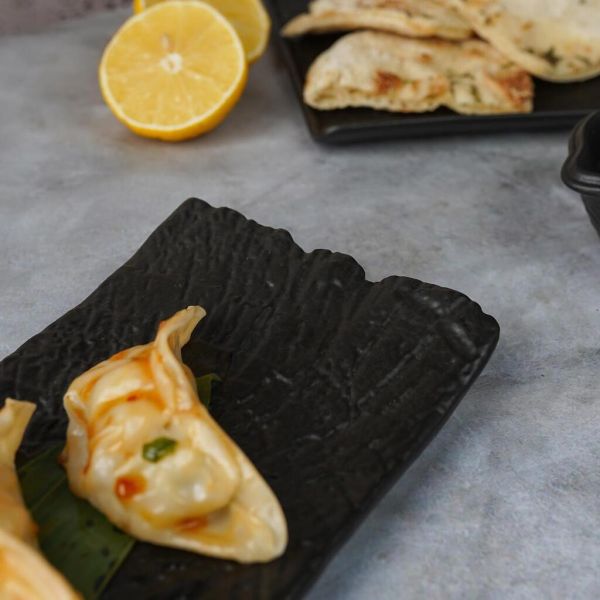 Блюдо прямоугольное 33*11 см h2,5 см с бортом Side Up1 Black Raw Wood P.L. Proff Cuisine [3]