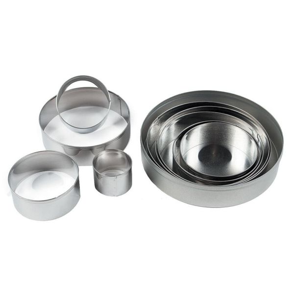 Набор кондитерских форм "Кольцо", h 3 см, d 4/ 6/ 7/ 8/ 9/ 10/ 11/ 12/ 12,5 см, P.L. Pro