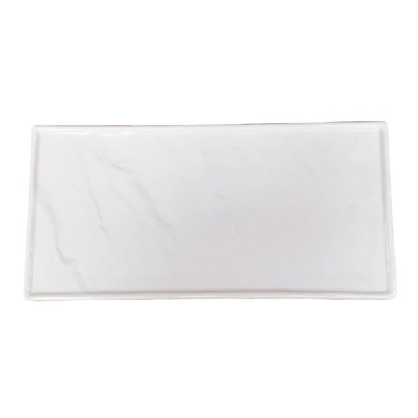 Блюдо прямоугольное 25*12*1,3 см Relief белое фарфор P.L. Proff Cuisine [1]