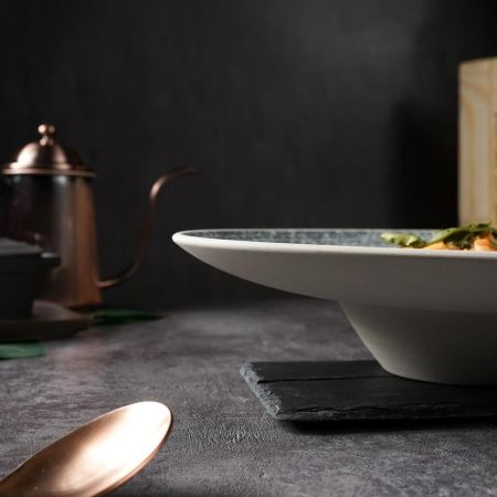 Тарелка глубокая 250 мл d 29,6 см h6 см для пасты глазурь Glossy Stone Untouched Taiga P.L. [1]