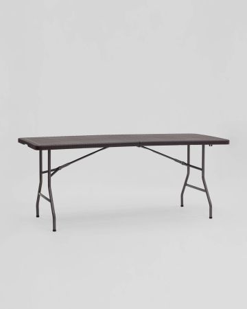 Стол складной чемодан пластиковый Кейт 180 коричневый