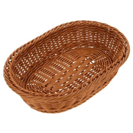 Корзина для хлеба овальная 23*15*6 см. коричневая полиротанг MGprof /1/60/