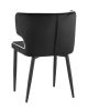 Стул Матео с кантом велюр черный
