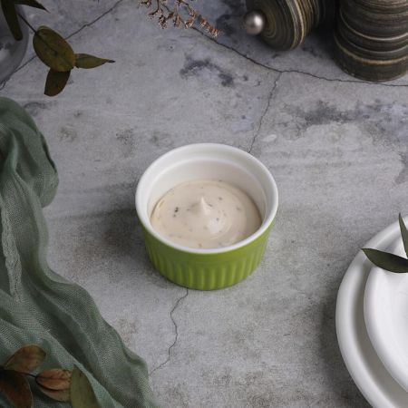 Соусник  80 мл 6,5 см Рамекин круглый зеленый фарфор P.L. Proff Cuisine [10]