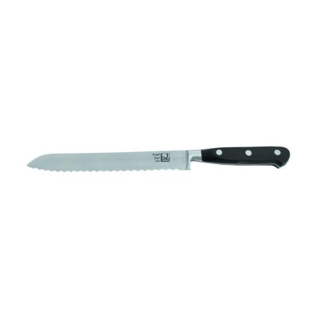 Нож для хлеба 20 см волнистое лезвие кованый ECO-Line черная ручка P.L. - Proff Chef Line