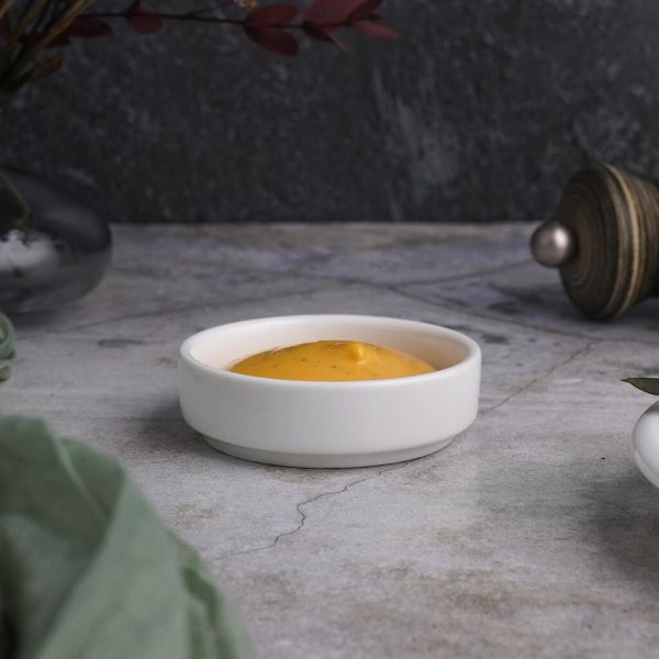 Соусник  40 мл d 7,1 см h2 см круглый белый фарфор P.L. Proff Cuisine [6]