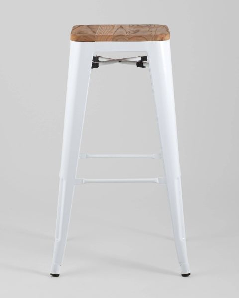 Стул барный TOLIX WOOD белый глянцевый