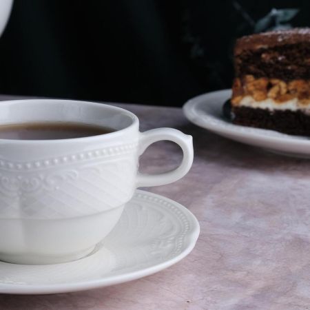 Кофейная пара 100 мл белая d 7,2 см h5,5 см Aristocrat Stackable Noble [6]