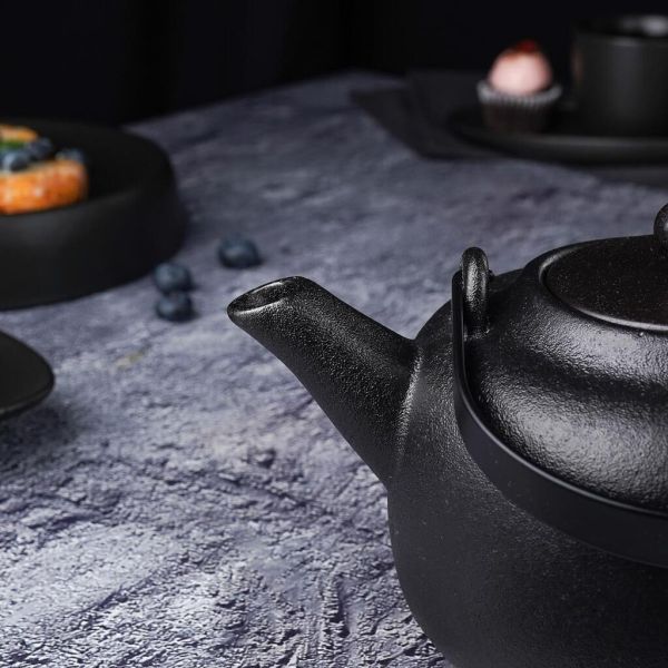 Чайник 950 мл d 14 см h10,5 см с ситом Smooth Black Raw Stellar P.L. Proff Cuisine [1]