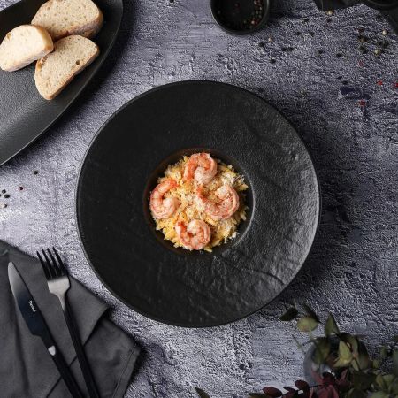 Тарелка глубокая 240 мл d 27 см для пасты/салата Black Raw Stellar P.L. Proff Cuisine [1]