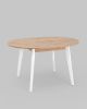Стол Rondo 100-135*100 дуб/белый