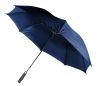 Зонт-трость противоштормовой полуавтомат синий, нейлон