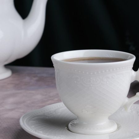 Кофейная пара 100 мл белая d 6,8 см h6 см Aristocrat Noble [6]