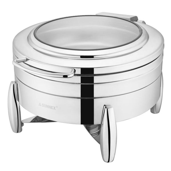 Мармит 6,8 л круглый с откидной крышкой и окном 36 см нерж. Verona SUNNEX