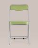 Складной стул Джонни экокожа салатовый каркас металлик