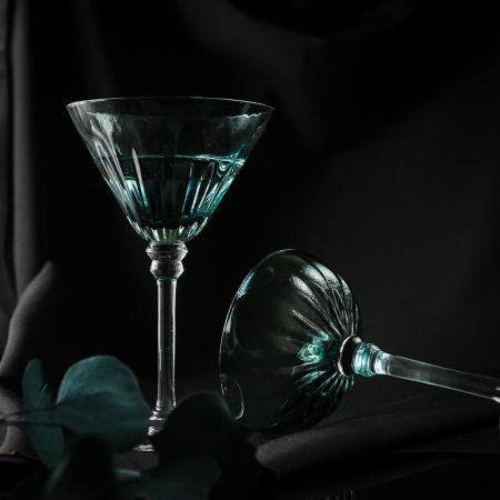 Рюмка коктейльная 350 мл Мартини голубая "Azure" d 12,5 см h19,5 см P.L. - BarWare [4]