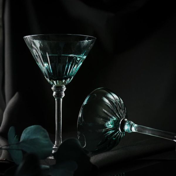 Рюмка коктейльная 350 мл Мартини голубая "Azure" d 12,5 см h19,5 см P.L. - BarWare [4]