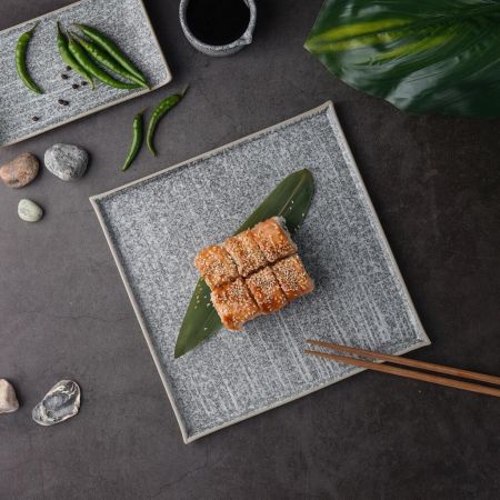 Тарелка 24*24 см h1,3 см квадратная Stone Untouched Taiga P.L. Proff Cuisine [1]