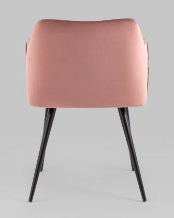 Стул с подлокотниками Джоэл велюр пыльно-розовый