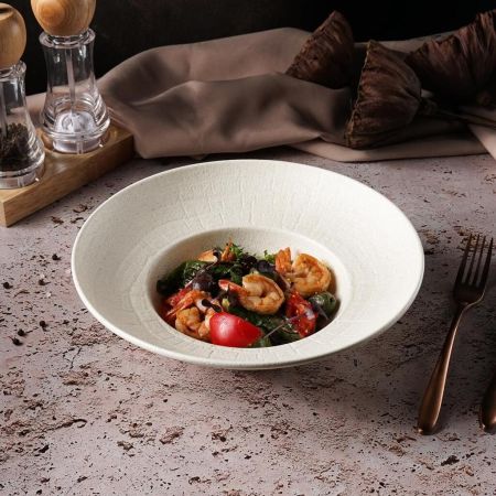 Тарелка глубокая 350 мл d 25 см h7,5 смдля пасты Elephant Ivory d 25*7,5 см, P.L. Proff Cuisine [1]