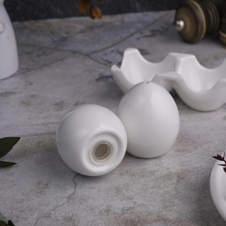 Набор для специй 2 предмета Яйцо на подставке белый фарфор P.L. Proff Cuisine [1]
