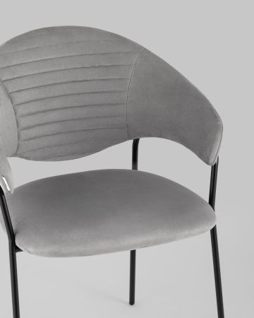 Стул Алексис искусственная замша серый