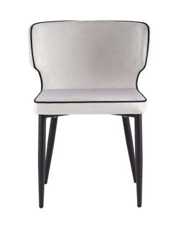 Стул Матео с кантом велюр светло-серый