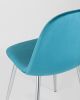 Стул Валенсия велюр темно-бирюзовый хромированные ножки