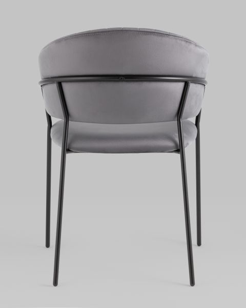 Стул Бруно велюр серый