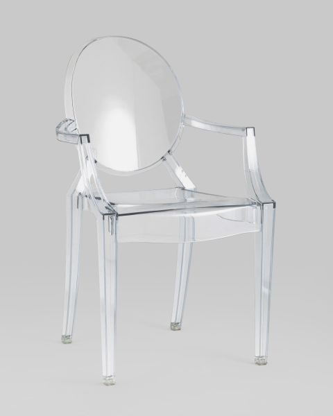 Стул Victoria Ghost с подлокотниками прозрачный