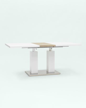 Стол обеденный Сиэтл раскладной 140-180*90 глянцевый белый