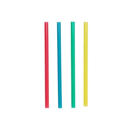 Трубочки 0,5*12,5 см прямые 400 шт цветные пластик P.L.