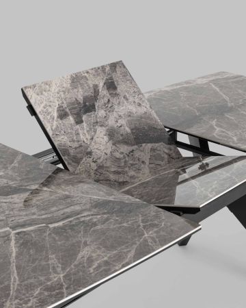 Стол обеденный Аркада раскладной 160-210*90 керамика темная