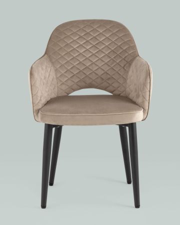 Стул Венера диамант велюр шампань с подлокотниками