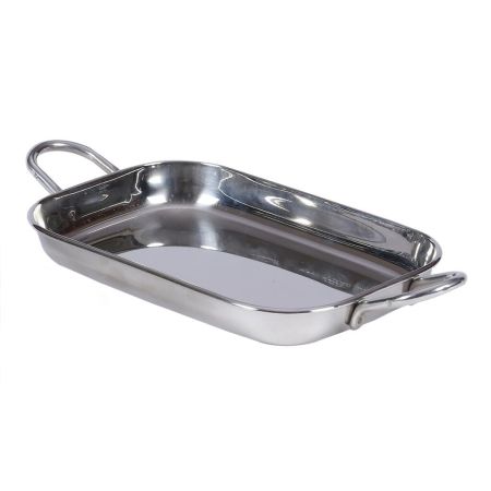 Сковорода для подачи 14,3*9 см h2 см прямоуг. нерж. 2 ручки P.L. Proff Cuisine