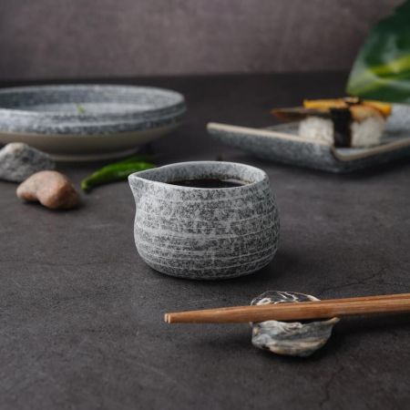 Соусник молочник 40 мл d 6 см h4 см круглый с носиком Stone Untouched Taiga P.L. Proff Cuisine [1]