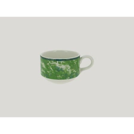 Чашка RAK Porcelain Peppery круглая штабелируемая 230 мл, зеленый цвет