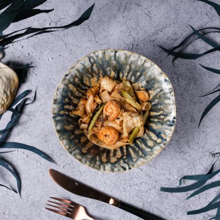 Салатник 925 мл d 19 см h9 см Dark Northern Blue Brown Flower Frutti di Mare P.L. [1]