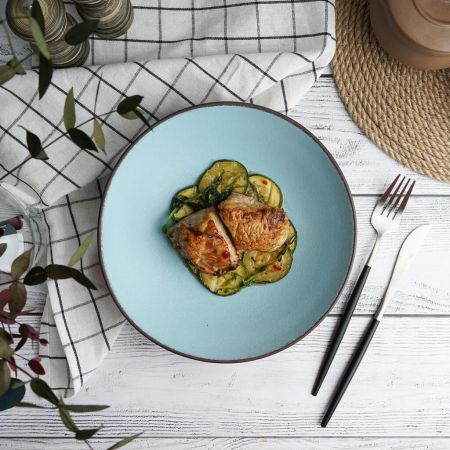 Салатник 800 мл d 23 см h5,5 cм Blue Matt New Brown Taiga P.L. [1]