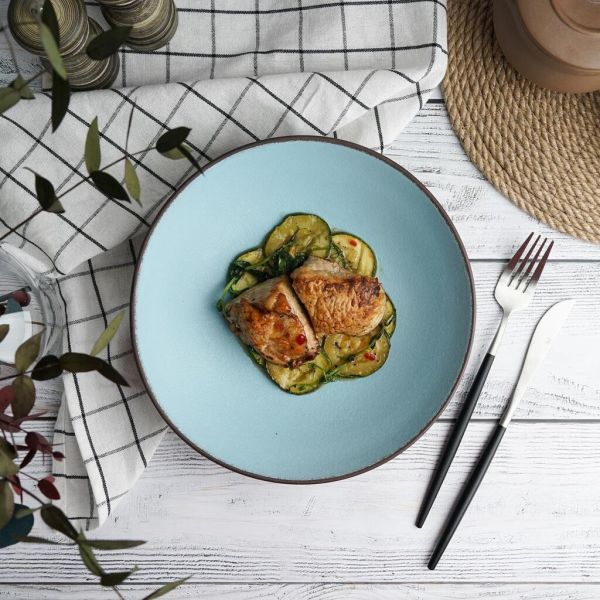 Салатник 800 мл d 23 см h5,5 cм Blue Matt New Brown Taiga P.L. [1]