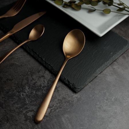 Ложка столовая 21 см матовая цвет светлая медь PVD Alessi-Copper P.L. [12]