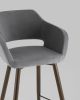 Стул барный Саймон велюр тёмно-серый