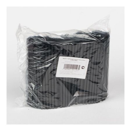 Трубочки 0,5*12,5 см прямые 400 шт черные пластик P.L.