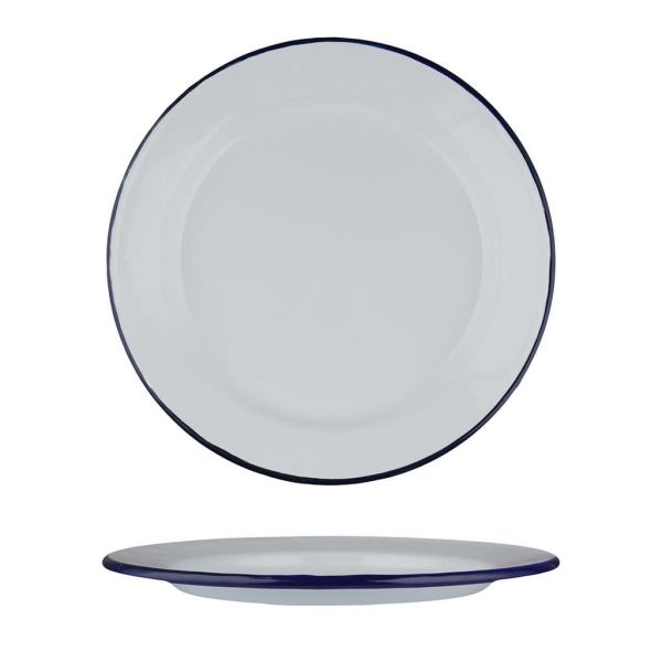 Тарелка d 25 см h2,3 см Blue Rim эмалированая сталь SUNNEX [1]