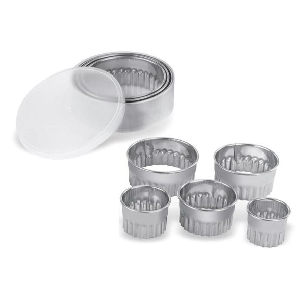 Набор форм резаков "Кольцо волнистое", высота 3,5 см, d 3/4/5/6/7/8/9/10 см, металл, Puj