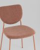 Стул обеденный Gigi коричневый букле розовые ножки