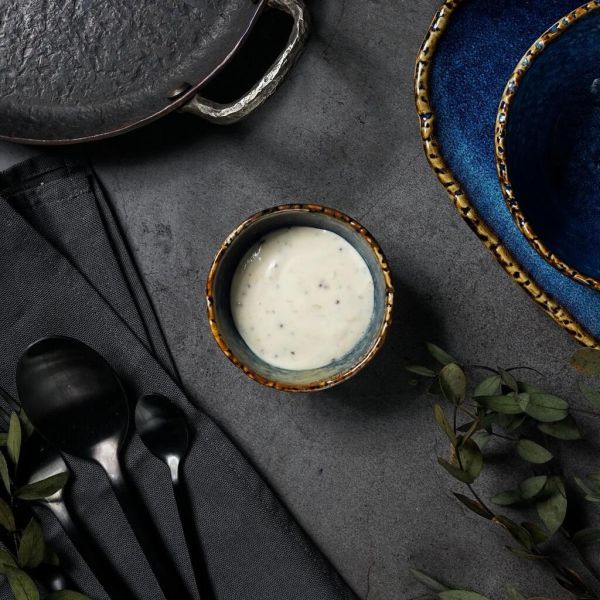 Соусник  80 мл d 7,6 см h4 см круглый фарфор Aqua Blue P.L. Proff Cuisine [6]