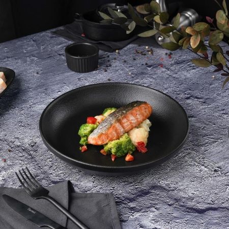 Салатник 900 мл d 23,5 см h4,5 см Smooth Black Raw Stellar P.L. Proff Cuisine [1]