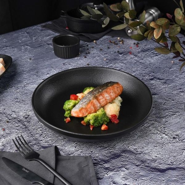 Салатник 900 мл d 23,5 см h4,5 см Smooth Black Raw Stellar P.L. Proff Cuisine [1]